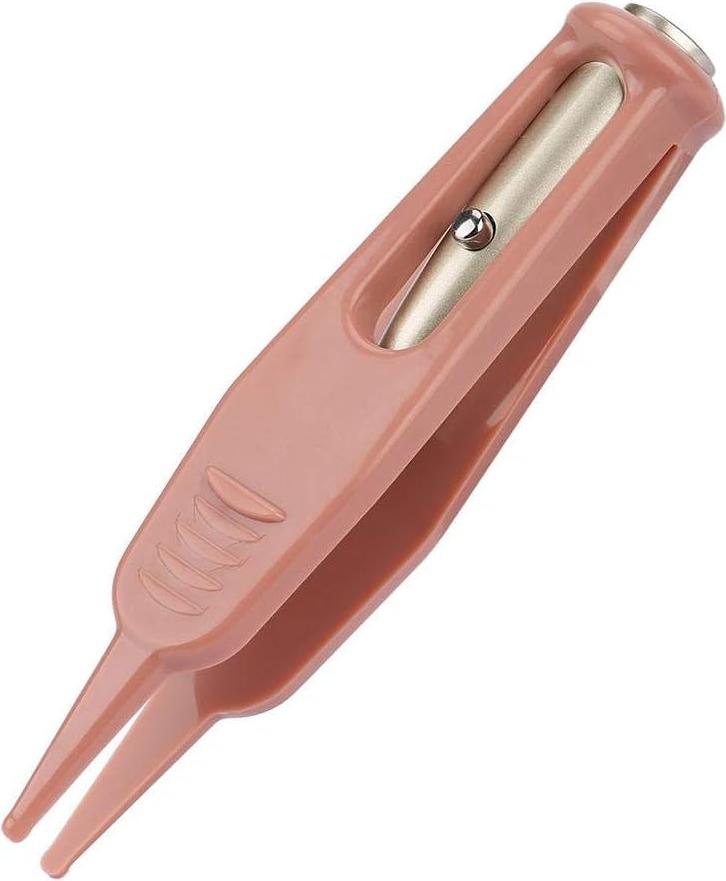 Markenlos Nasensauger-Pinzette - Edelstahl-Ohr-Nasen-Nabelreiniger - Plastik-LED-Lichtpinzette für Babypflege und Hygiene