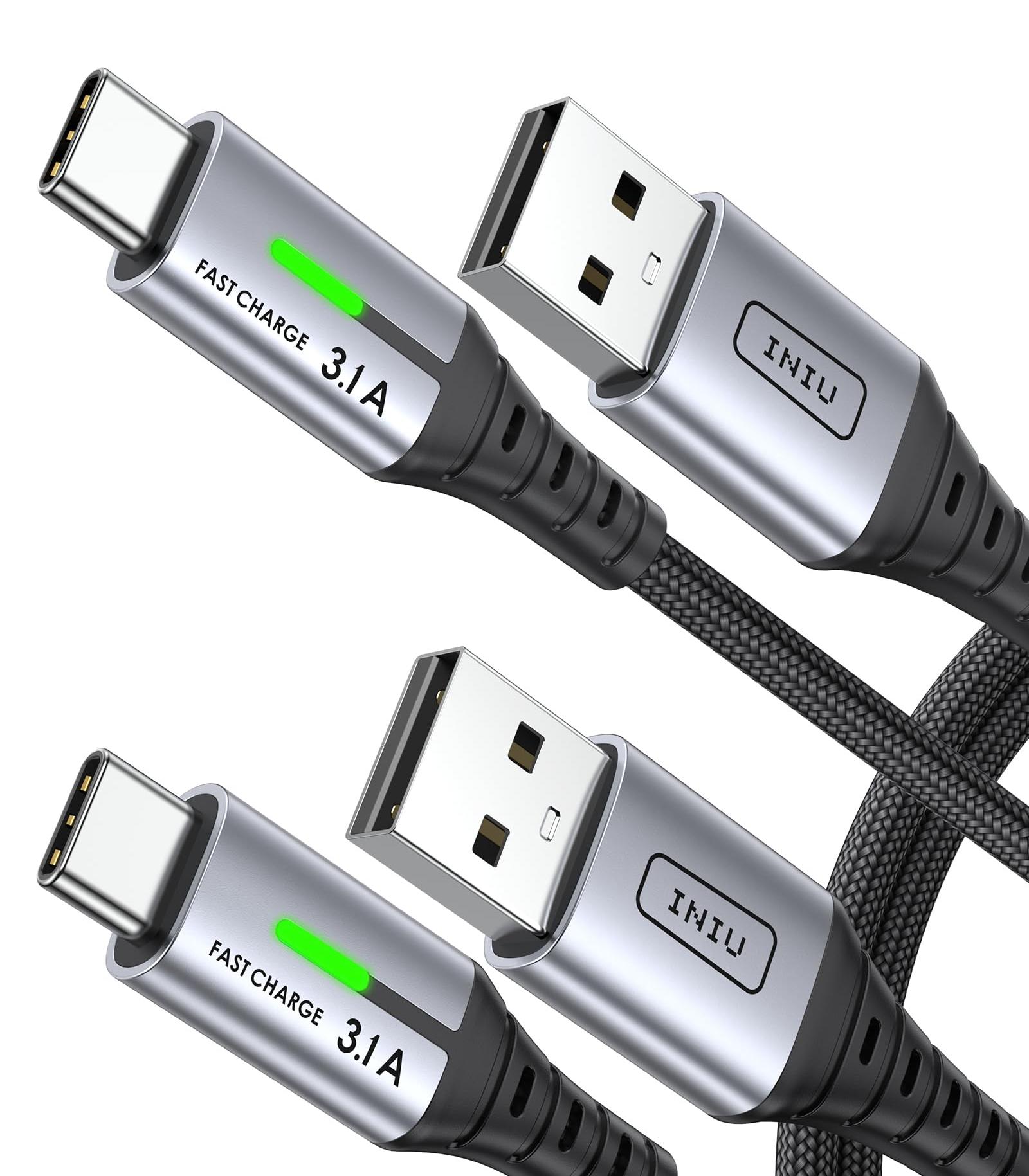 INIU Cavo USB A a USB C, QC 3.1A Cavo USB Type C Ricarica Rapida Nylon