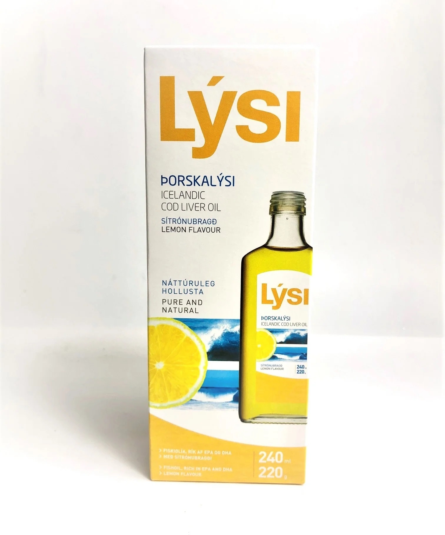 Lysi Islndischer Lebertran | 240ml | mit Zitronengeschmack | reich an Omega 3 Fettsuren
