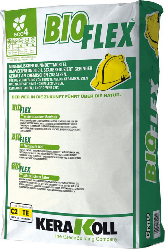 KeraKoll Bioflex Klebemörtel Fliesenkleber C2TE grau 25 kg - Klebemörtel & Spachtelmasse. Wand & Boden. Im Innen- & Aussenbereich. Fliese auf Fliese. K82200