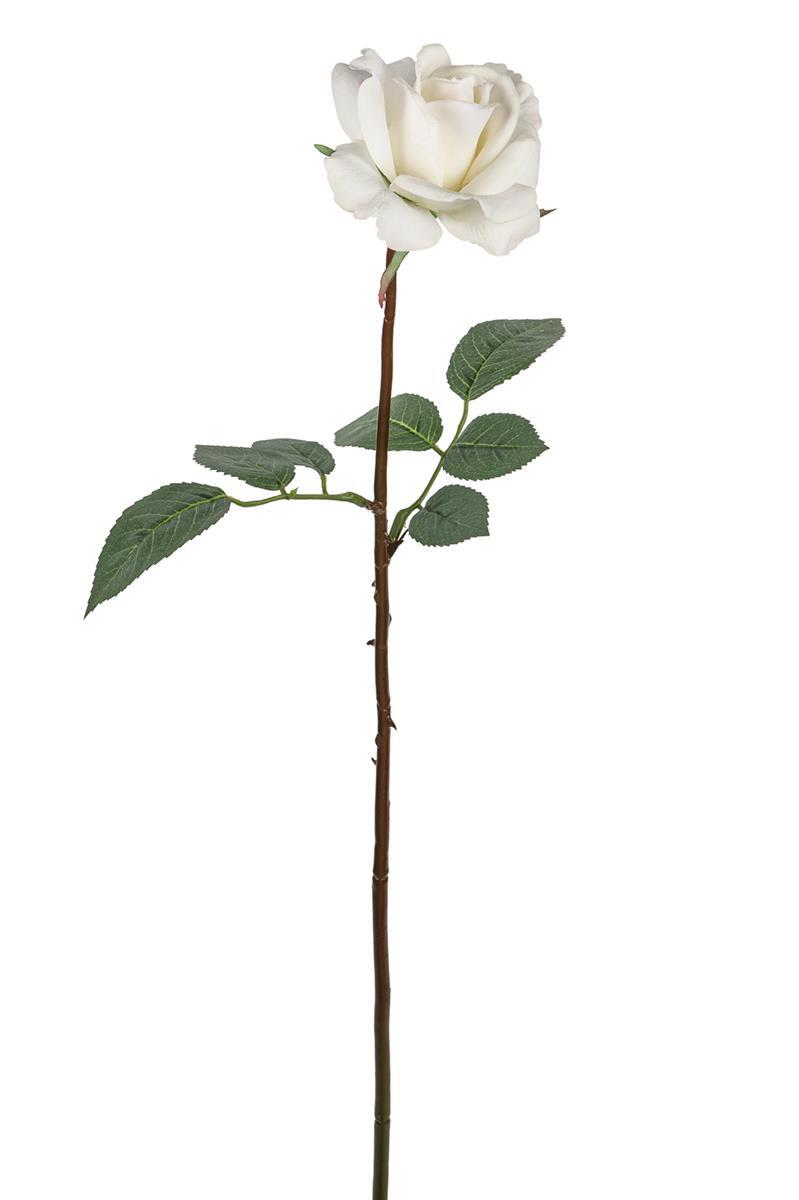 Fink Kunstblume Rose weiß Kunstfasern Höhe 68 cm 180372