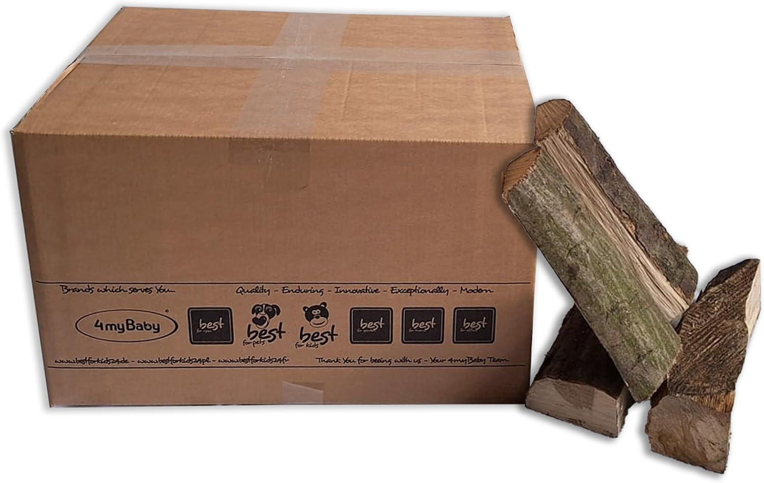 4myBaby GmbH Eichenbrennholz, 100% Eiche, Brennholz 25 cm-45 kg EICHEBRENNHOLZ-25cm-15-X3