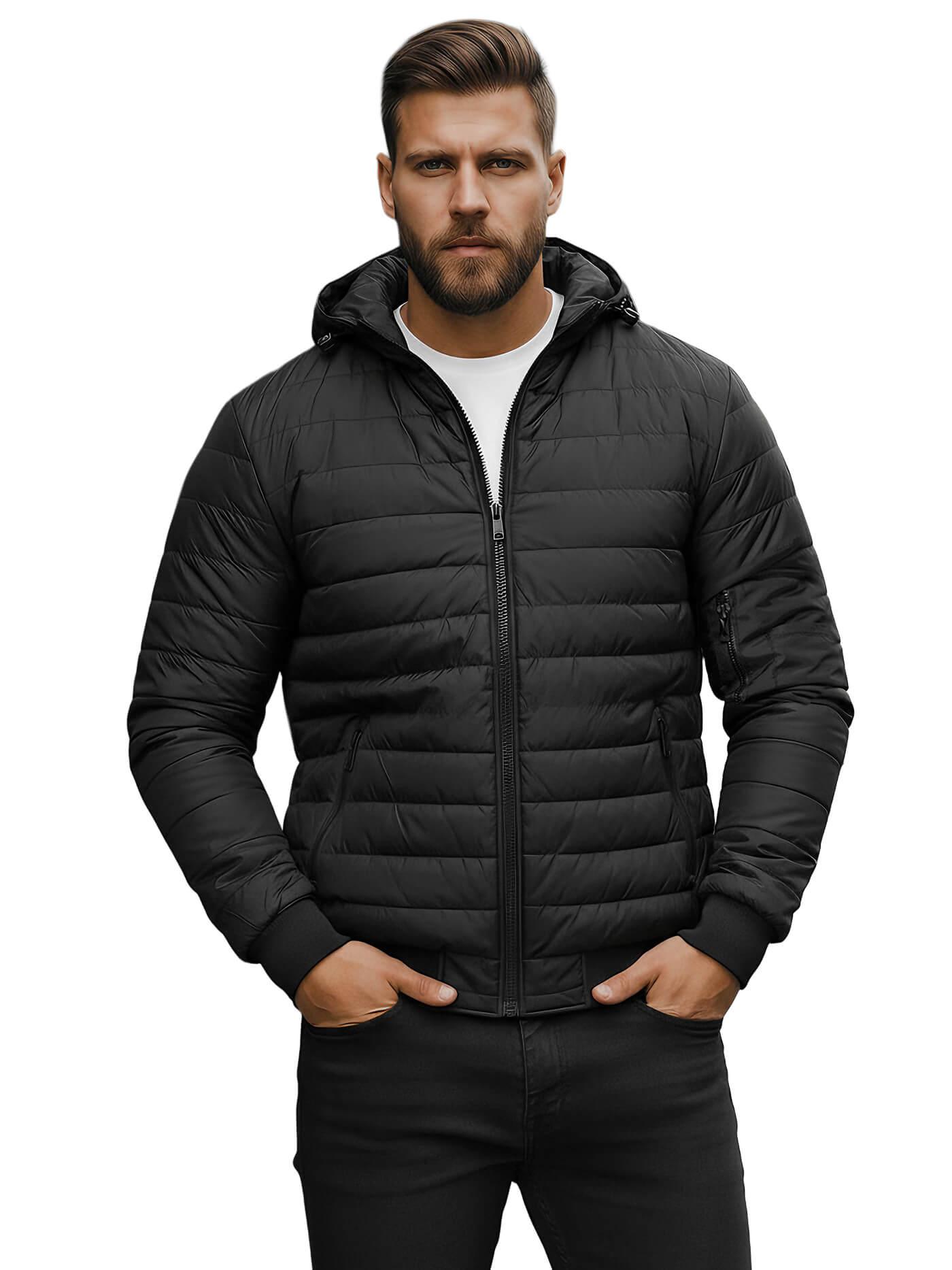 Herren Jacke Schwarz OZONEE JS/MY13Z XL