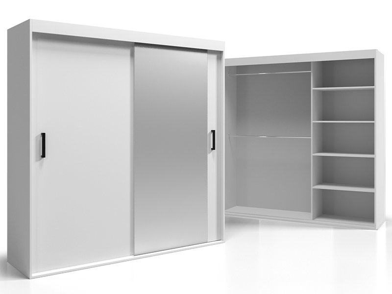 o-sofa Spiegel Garderobe 120 cm Einlegeböden Stangen Denver VSZ32