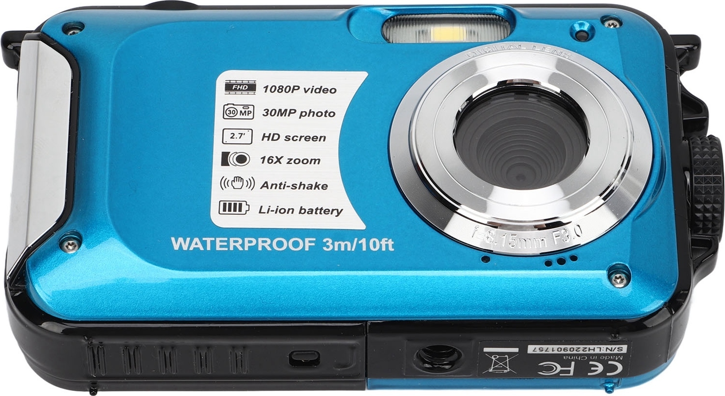 Cocosity Wasserdichte Digitalkamera,Wasserdichte Unterwasserkamera,Wasserdichte Kamera,Unterwasserkamera,Unterwasser Digitalkamera,10ft Unterwasserkamera