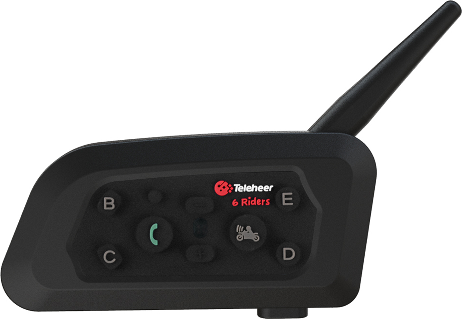 Douself Teleheer V6 Pro Motorradhelm-Gegensprechanlage, 1200 m, Duplex-Gegensprechanlage, Headset, Fahrrad-Gegensprechanlage für Motorradhelm, Moto, Einzelpackung