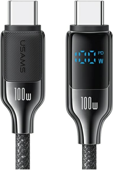 Usams Kabel Usb-C Na Usb-C 100W 1,2M Digitálny displej Zinková zliatina Rýchle nabíjanie Dátový kábel Hx Series Sj742Usb01 (Us-Sj742)