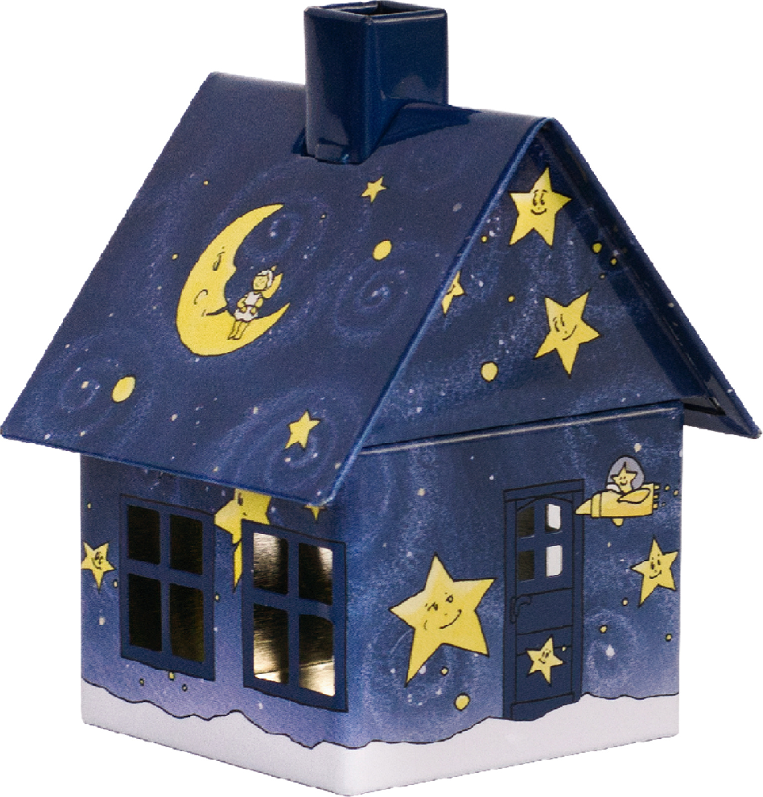 Crottendorfer Räucherkerzen Crottendorfer Metall Räucherhaus Gute Nacht - Größe ca. 10cm, für Räucherkerzen Größe M (Standard) - 2196