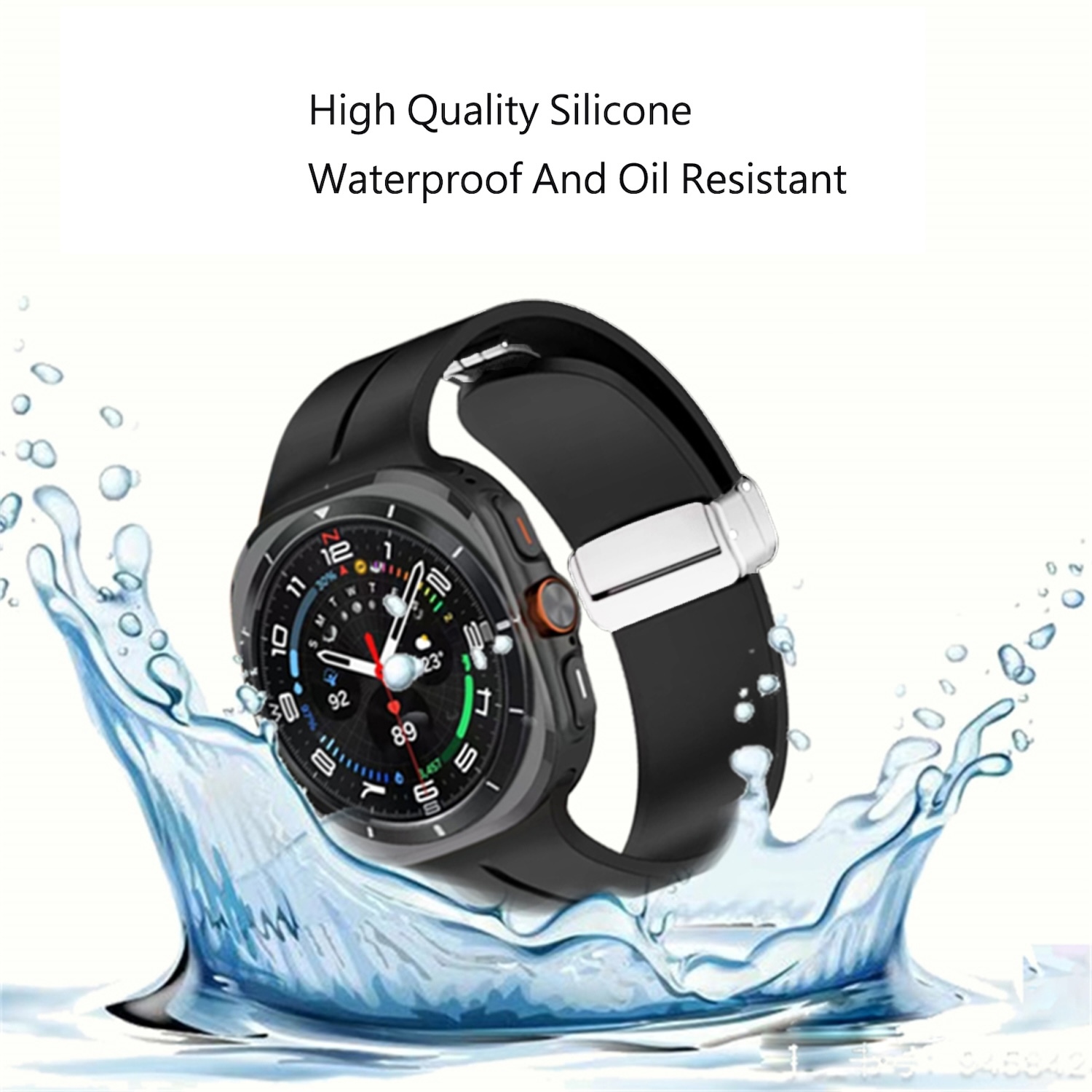 Pre Samsung Galaxy Watch Ultra 47 mm silikónový magnetický pásik Vínovo červená