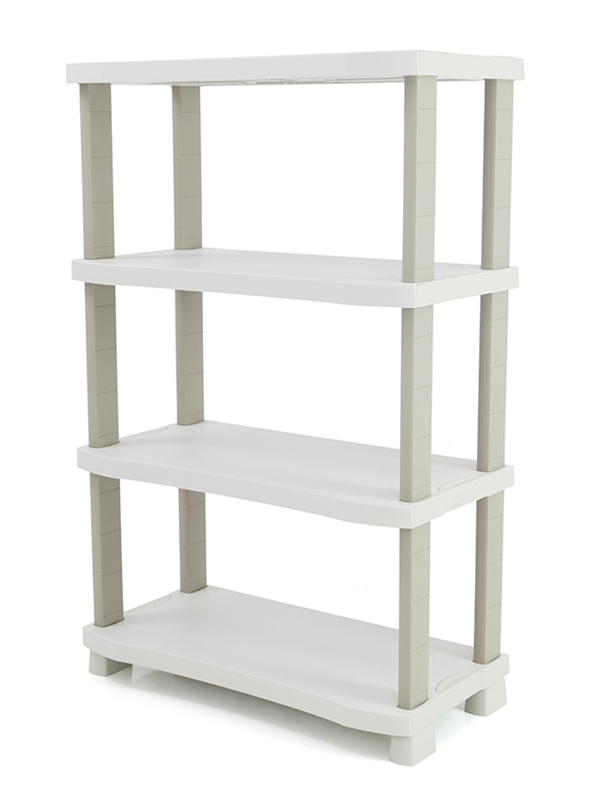 Regal - PLASTIKEN - Kunststoff - 90 x 45 x 141 cm - 4 Etagen - Beige