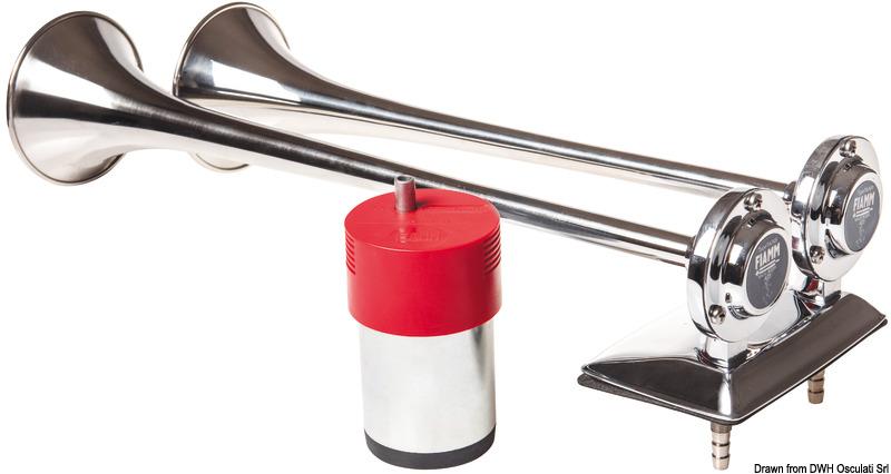 FIAMM Trompetenhorn mit Kompressor 24 V - Osculati 21.465.24