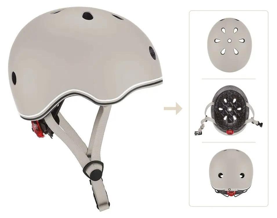 Globber GLOBBER HELM GO-UP LIGHTS Gr. XXS/XS 45-51 taupe 506-231