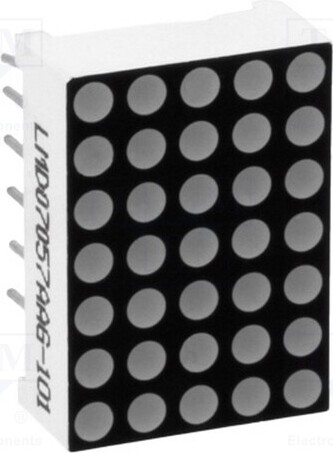 TNE 1x Display: LED grün 5x7 Kathode 6mcd Matrize 17,8x12,7mm LMD07057AAG-101-01 LED _1GH_LMD07057AAG-101