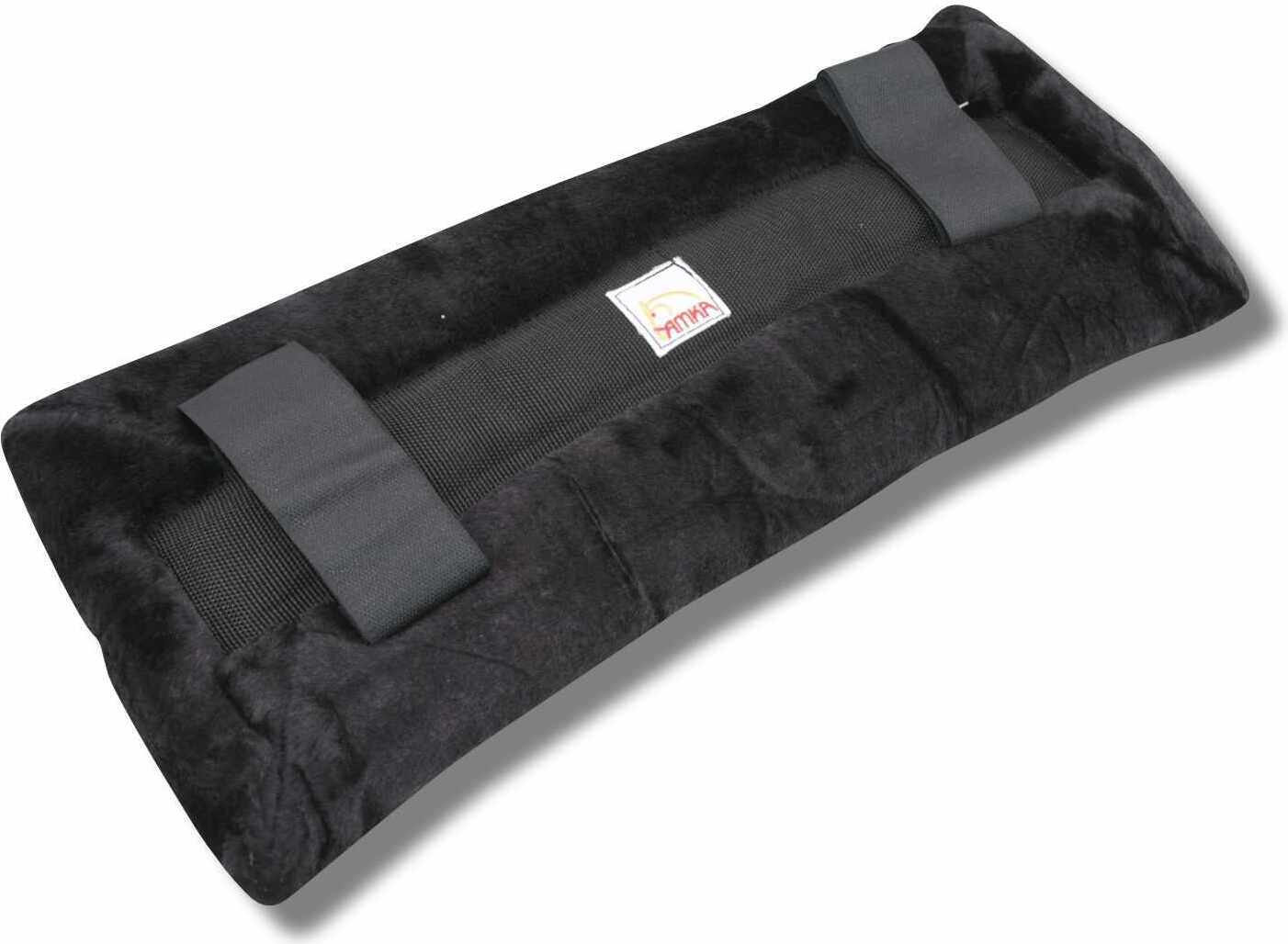Selettunterlage schwarz Fleece 50 cm AMKA Geschirrunterlage Kammdeckelunterlage Longiergurtunterlage Voltigiergurt Unterdecke Longiergurt Voltigiergurt Unterlage Voltigierpad Kunstfell 05904A