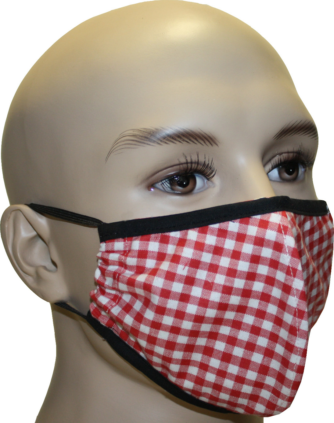 GermanWear 2-lagige Mund- und Nasenmaske Mundschutz aus Baumwolle, Farbe:Rot Mask-1