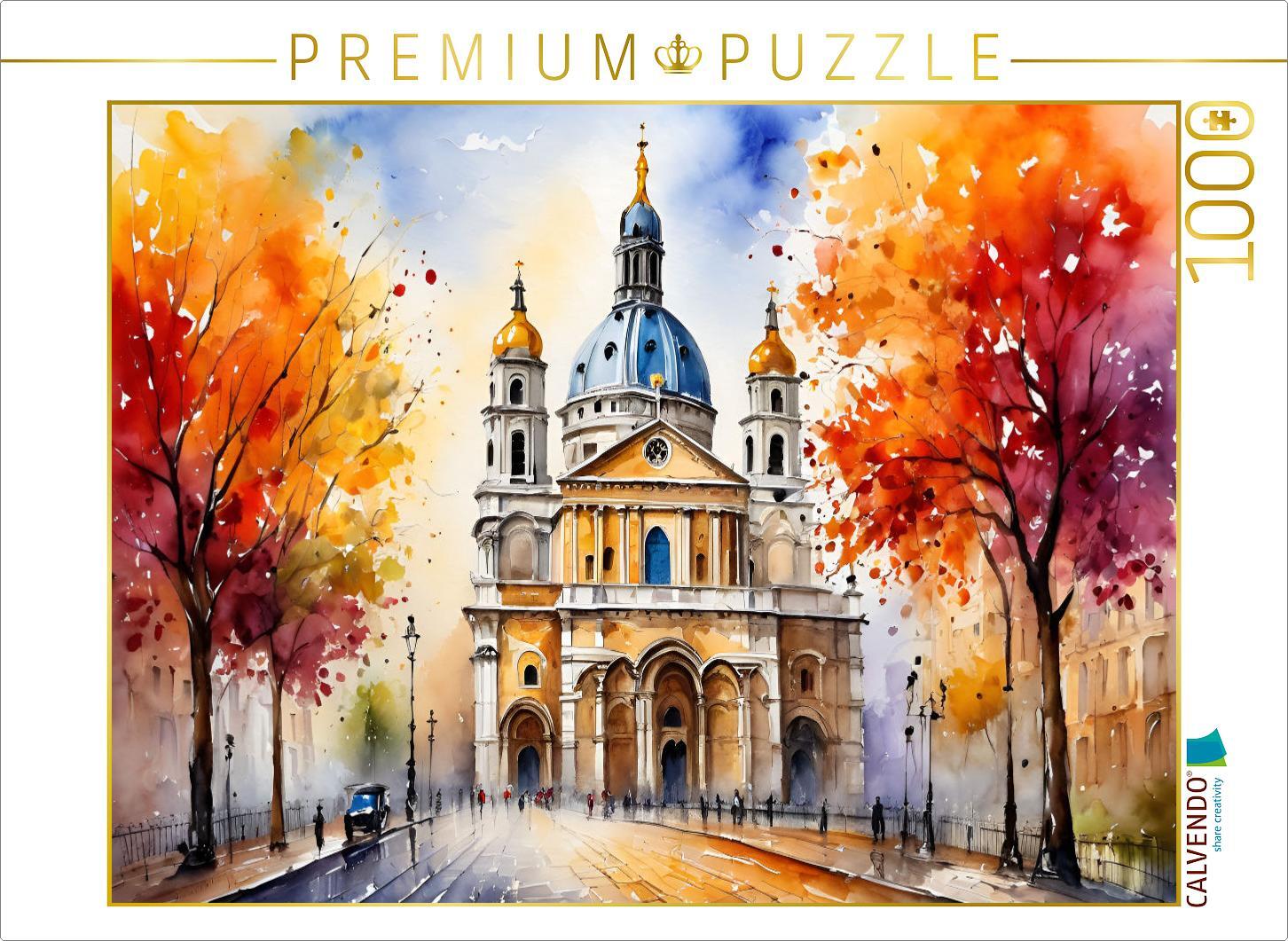 CALVENDO Puzzle Invalidendom im Herbst | 1000 Teile Lege-Größe 64x48cm Foto-Puzzle für glückliche Stunden