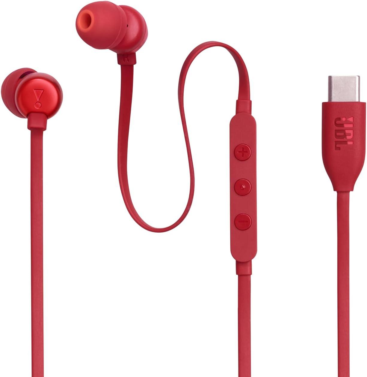 JBL Tune 310C In-Ear Kopfhörer mit USB-C, JBL Pure Bass Sound, Hi-Res Audio, Mikrofon, EQ-Presets, Kabelsteuerung
