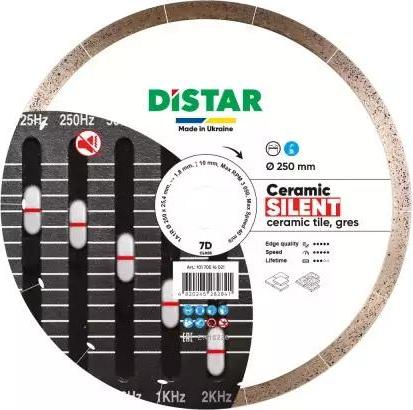 Distar tarcza diamentowa Keramik leise 250 x 1,8 x 10 x 25,4