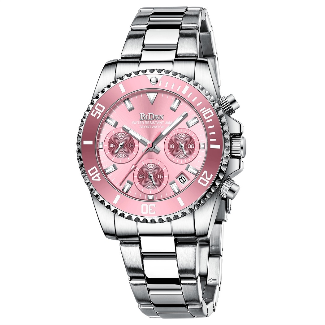 Uhr BIDEN WO-14640 - Silber / Rosa KP14640