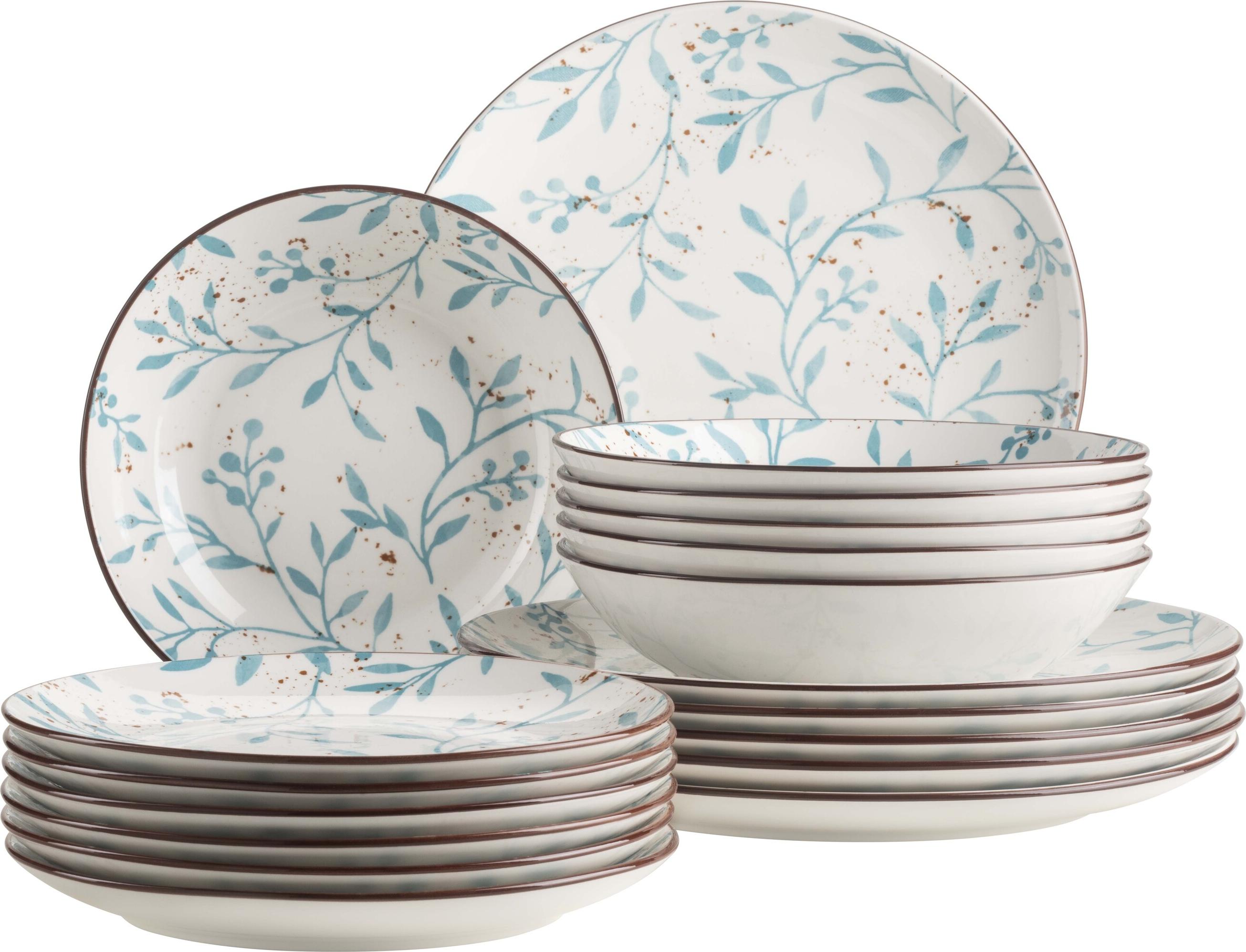 Teller Set, Porzellan Teller Set, Porzellan Olive Mäser