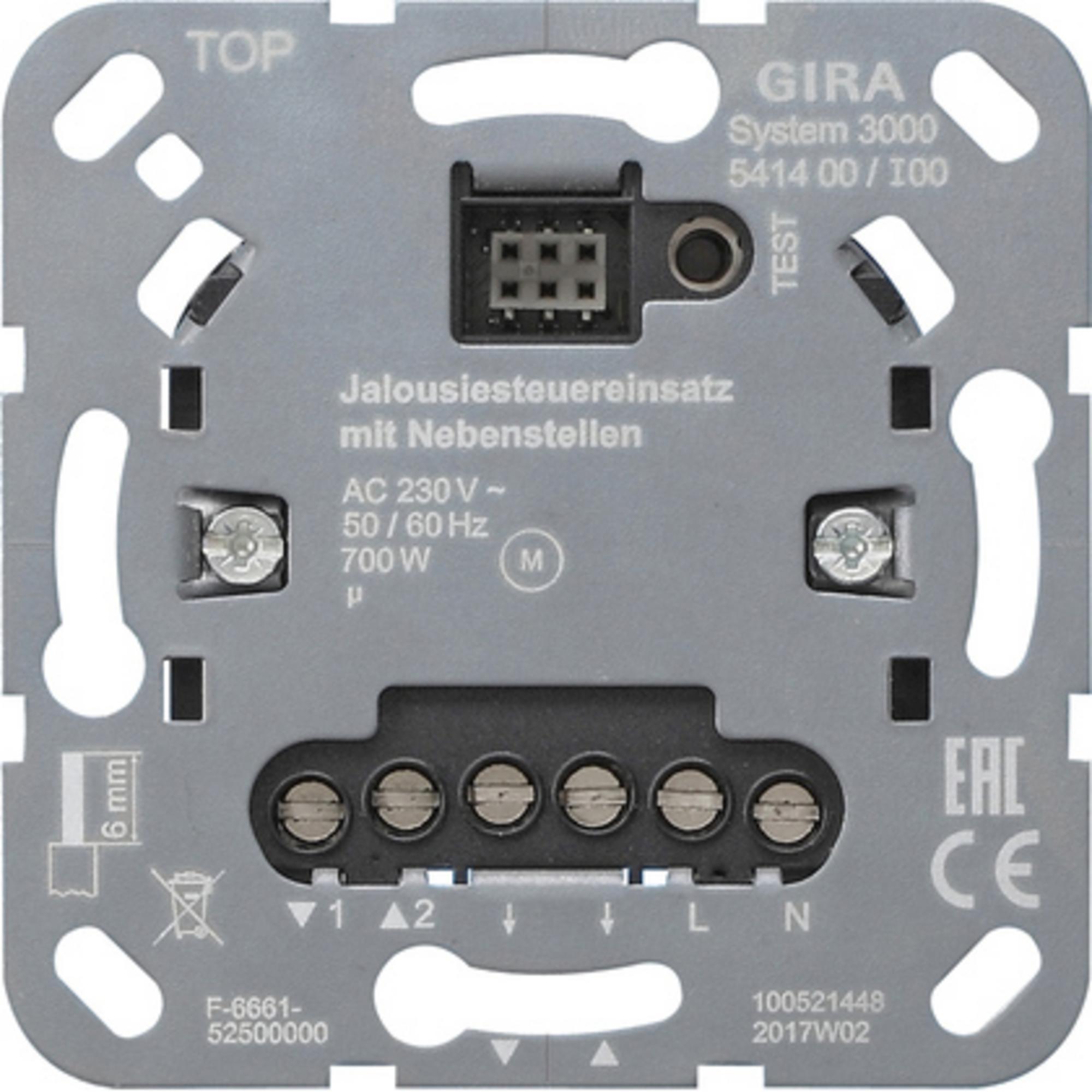GIRA 541400 S3000 Jal.steuereins.+ Nebenst.eing. Einsatz