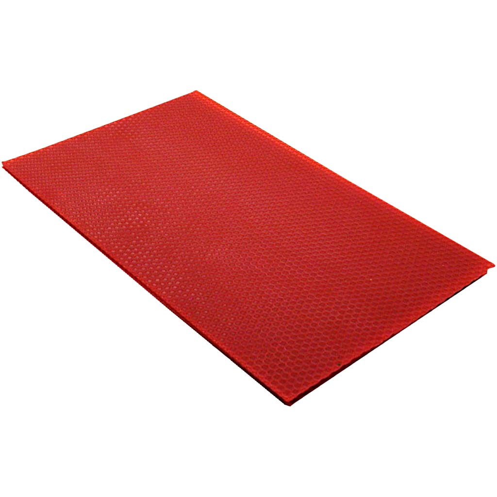 NoBrand Bienenwachsplatten, Größe 20x33 cm, Stärke 2 mm, rot, 1 Stück 1.73206