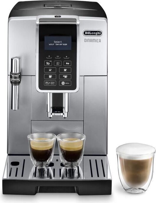 Plne automatický kávovar, DELONGHI DINAMICA ECAM 350.35.SB, strieborný, 4 recepty, zásobník na kávové zrná s objemom 300 g