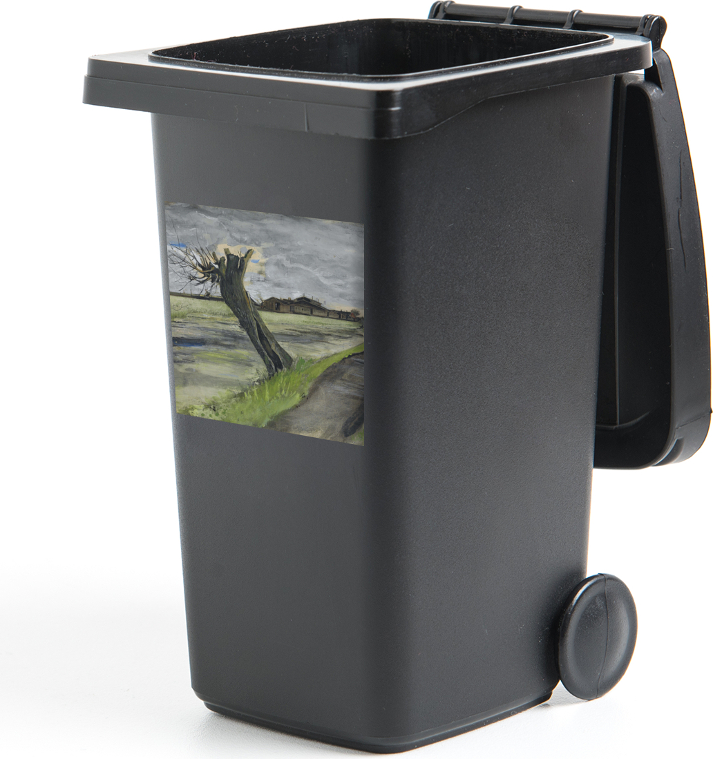 MuchoWow® Mülltonnenaufkleber Pollard Willow - Vincent van Gogh 40x40 cm - Abfall-Aufkleber - Container - für Abfallcontainer 187|322738245