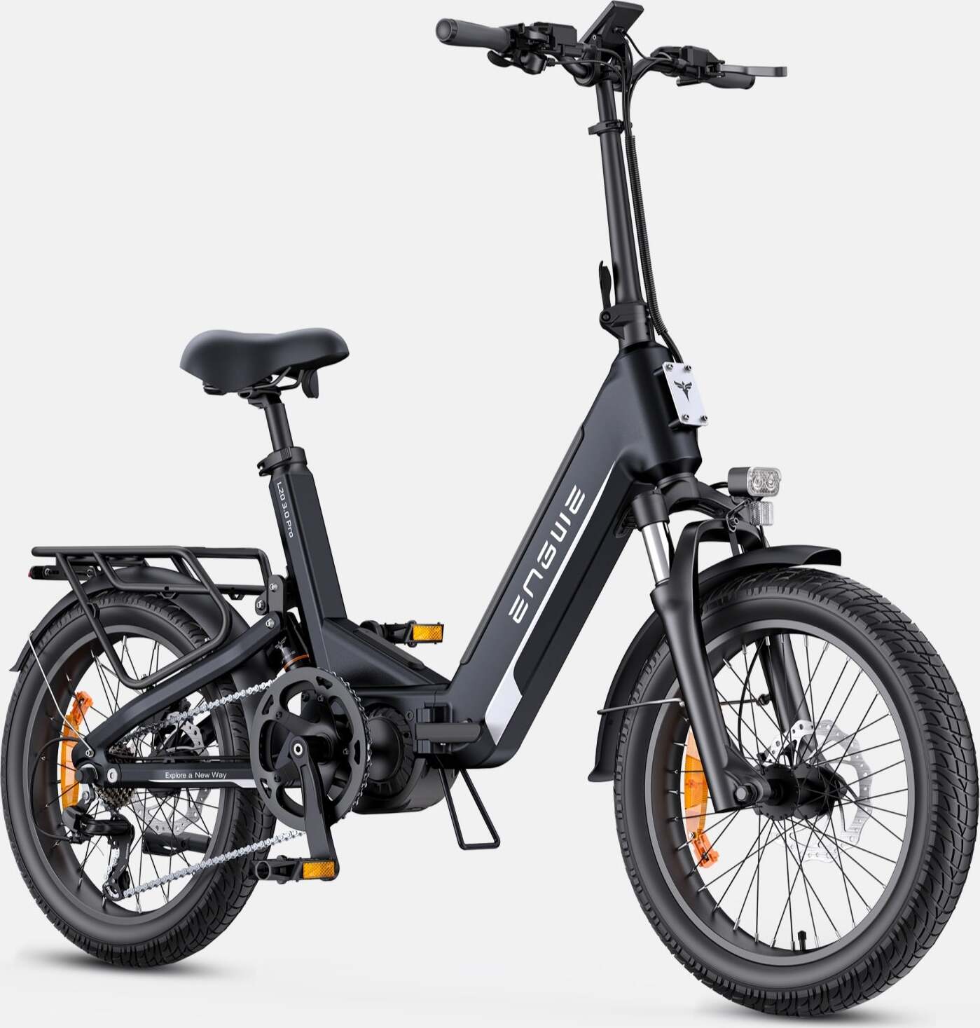 E-Bike ENGWE L20 3.0 PRO - Motor 250W Akku 48V15AH 20 Zoll R?der TUV Zertifiziert Hydraulische Scheibenbremsen - Schwarz