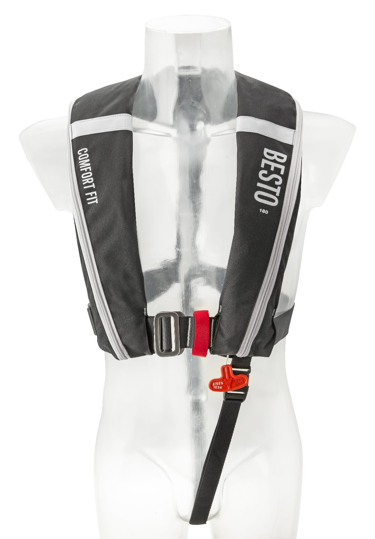Besto Reddingsvest Automatic Comfort fit 180N MH Black/Grey 20427641