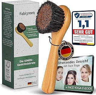 Akhan Fabigreen- Gesichtsbürste Kupfer [ GERMANY] - Peeling Trockenbürste Gesicht inkl. E-Book mit Face Yoga & Anwendungstipps - Ionic face dry brush - Klosterbürste -Buchenholz & plastikfrei 174861703