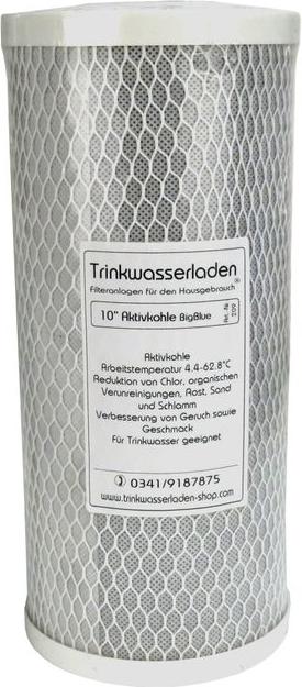 Trinkwasserladen Aktivkohleblockfilter 10' (Zoll) Big Blue 10µm Wasserfilter 209