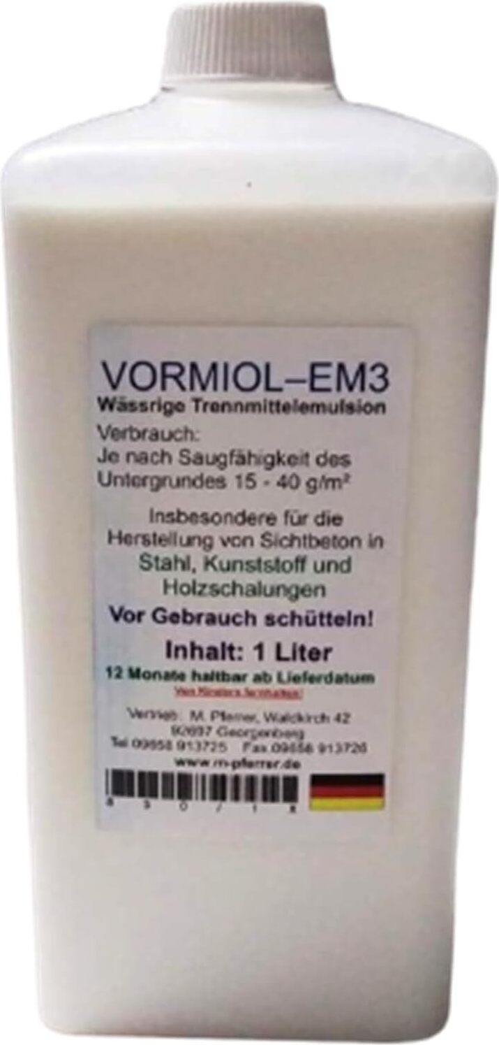 Beton-ABC Trennmittel für die Herstellung von Sichtbetonflächen in Metall, Kunststoff, Holzschalungen - 1 L 40084