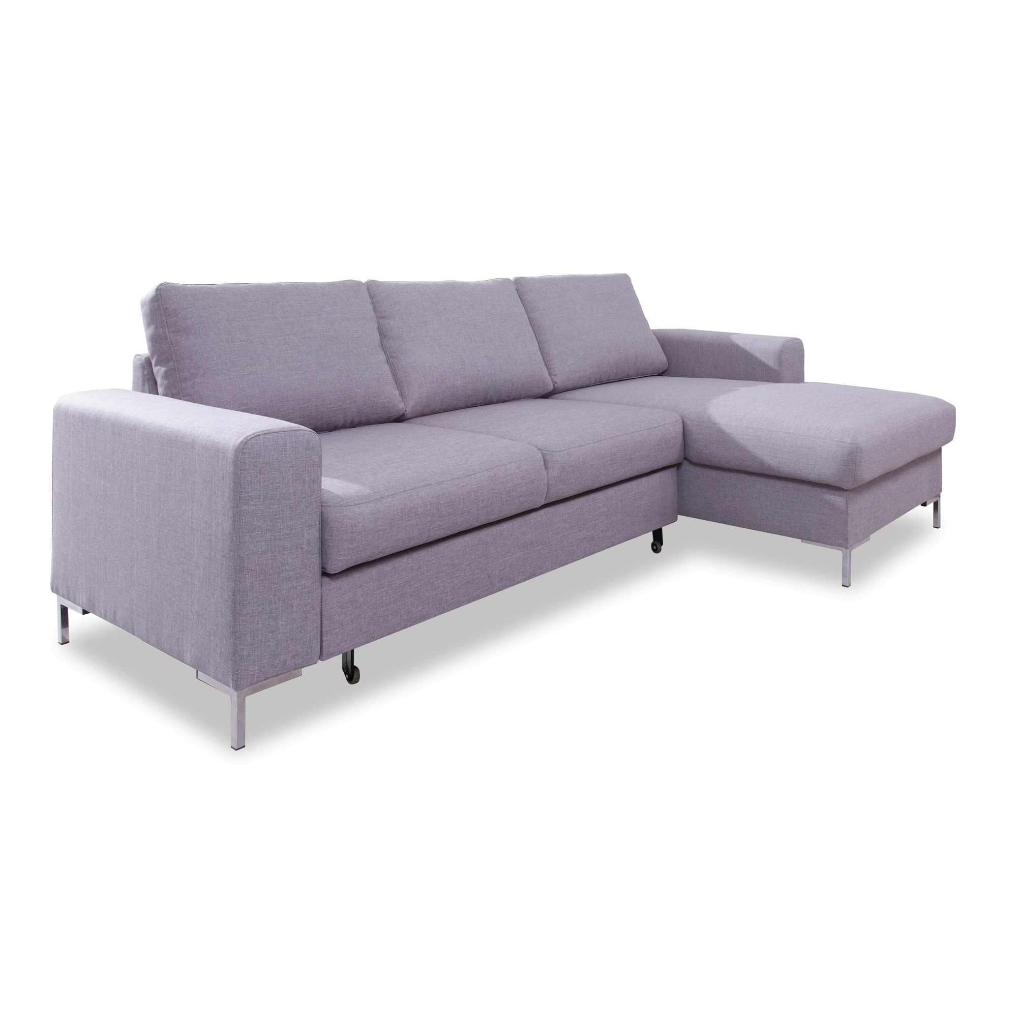 Ecksofa Lofty Lilly mit Bettfunktion LX-05 Hellgrau Ausrichtung Rechts
