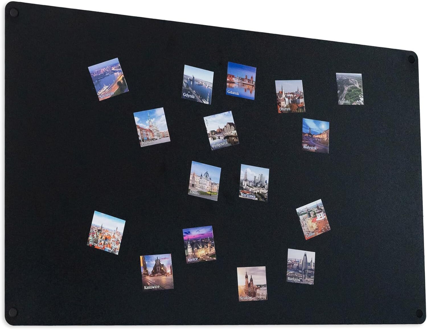 3x Magnetwand Aus Edelstahl 80x22 Cm – Schwarze Memotafel Für Fotos & Notizen In Küche, Büro, Wohnung