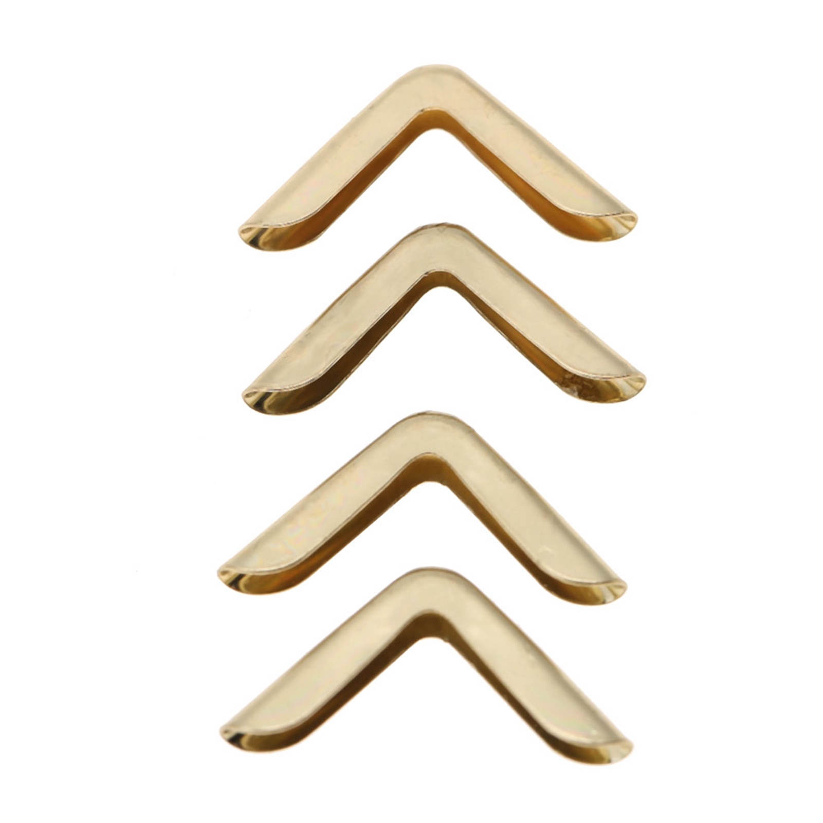 Metall-Bucheckenschützer, 50 Stück, Gold – 15x2,2 Mm – Für Alben, Bücher, Scrapbooking