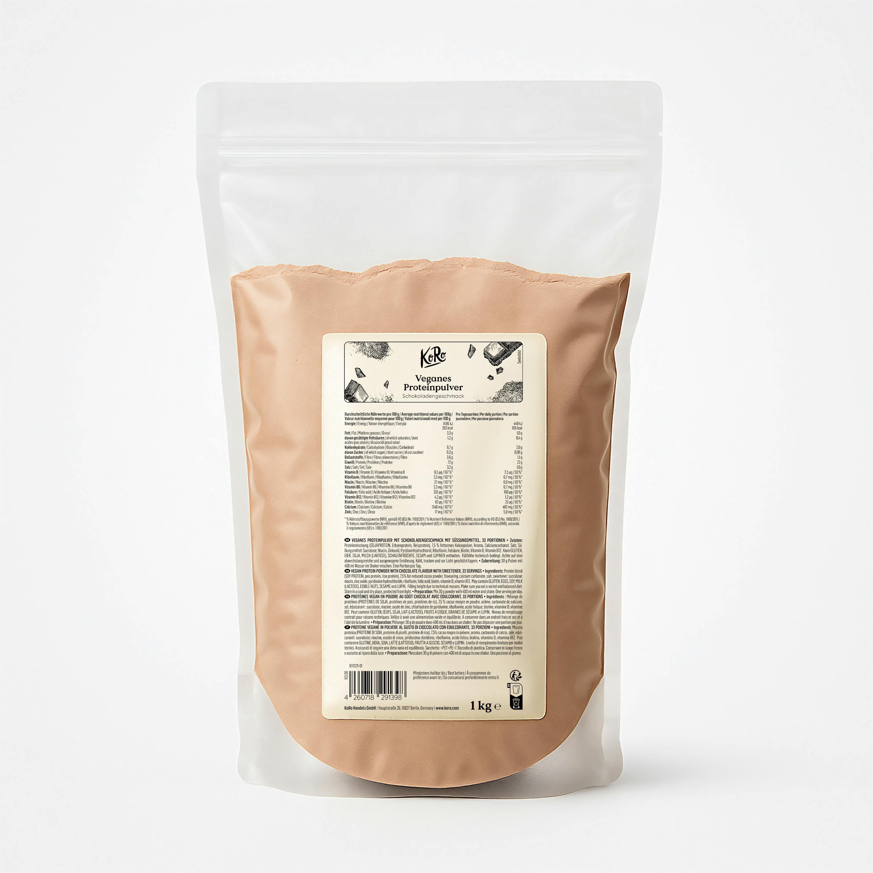KoRo | Veganes Proteinpulver Schokolade 1 kg VEPRO_002