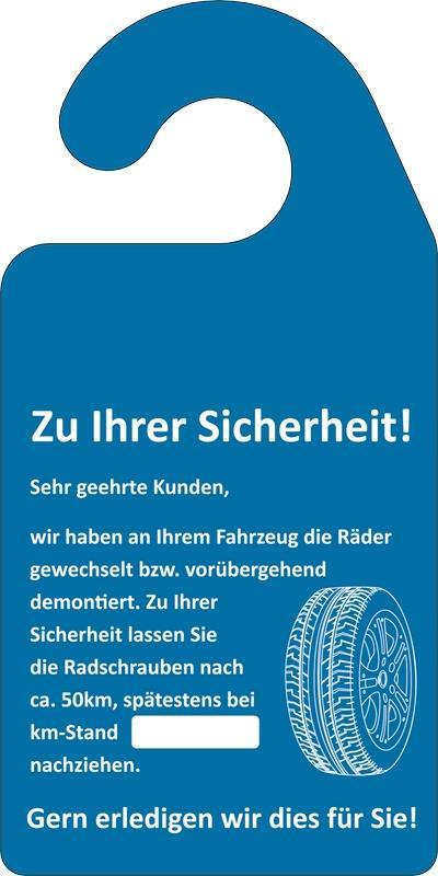EICHNER Spiegelanhänger "Kundendienst" Lichtecht, VE: Pack mit 1 9220-00090