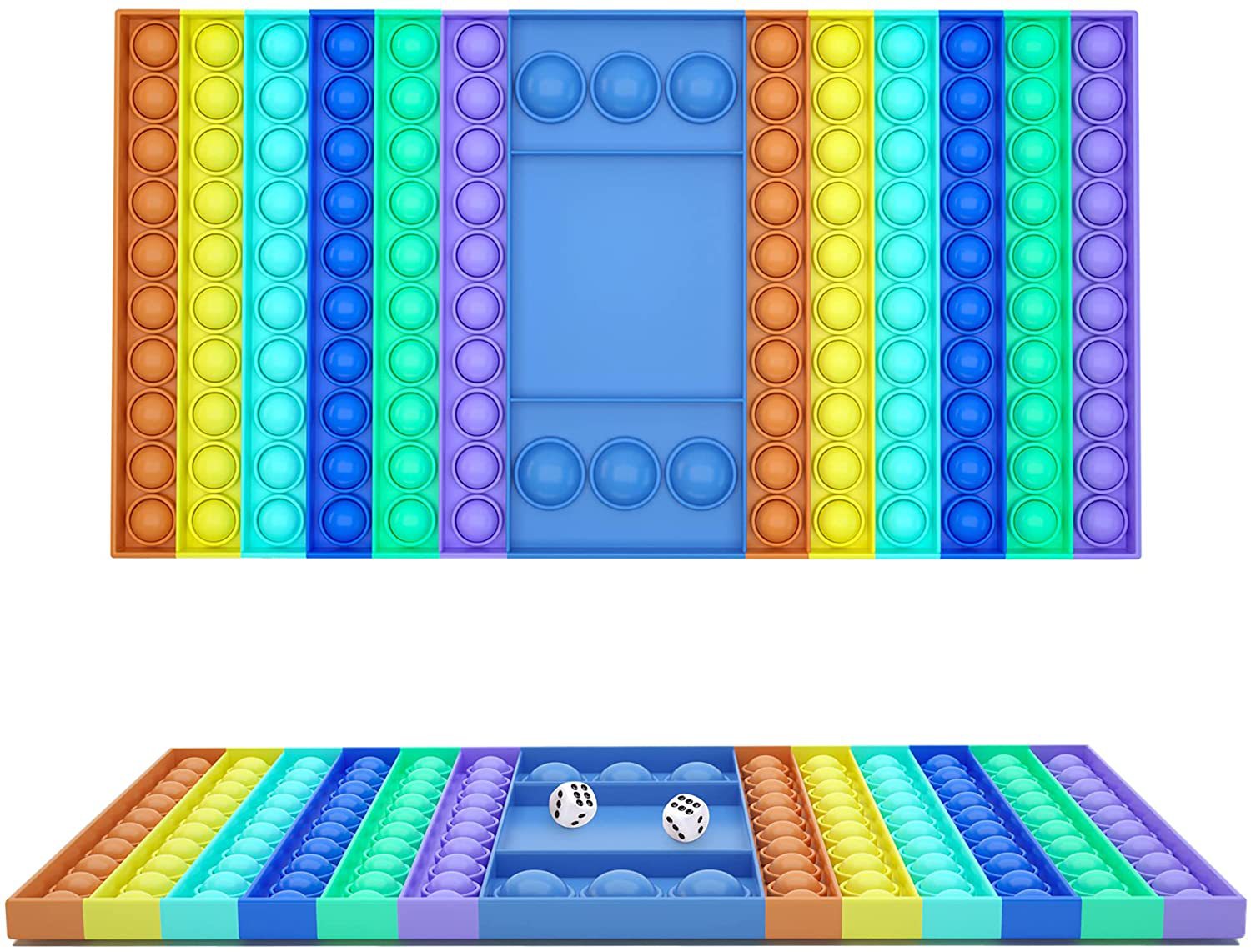 7x Zappel-Spielzeug-Set Popit Regenbogen Delphin Push Bubble Sinnesspielzeug DE 