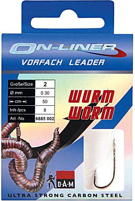 DAM Onliner gebundene Haken Wurm Gr.8