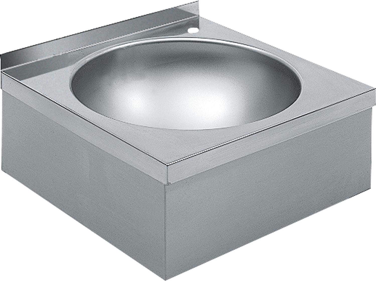 KWC AR Einzelwaschtisch, ANIMA, Edelstahl, 450x175x450 mm, m. Überl., m. Hahnl. 2000100365