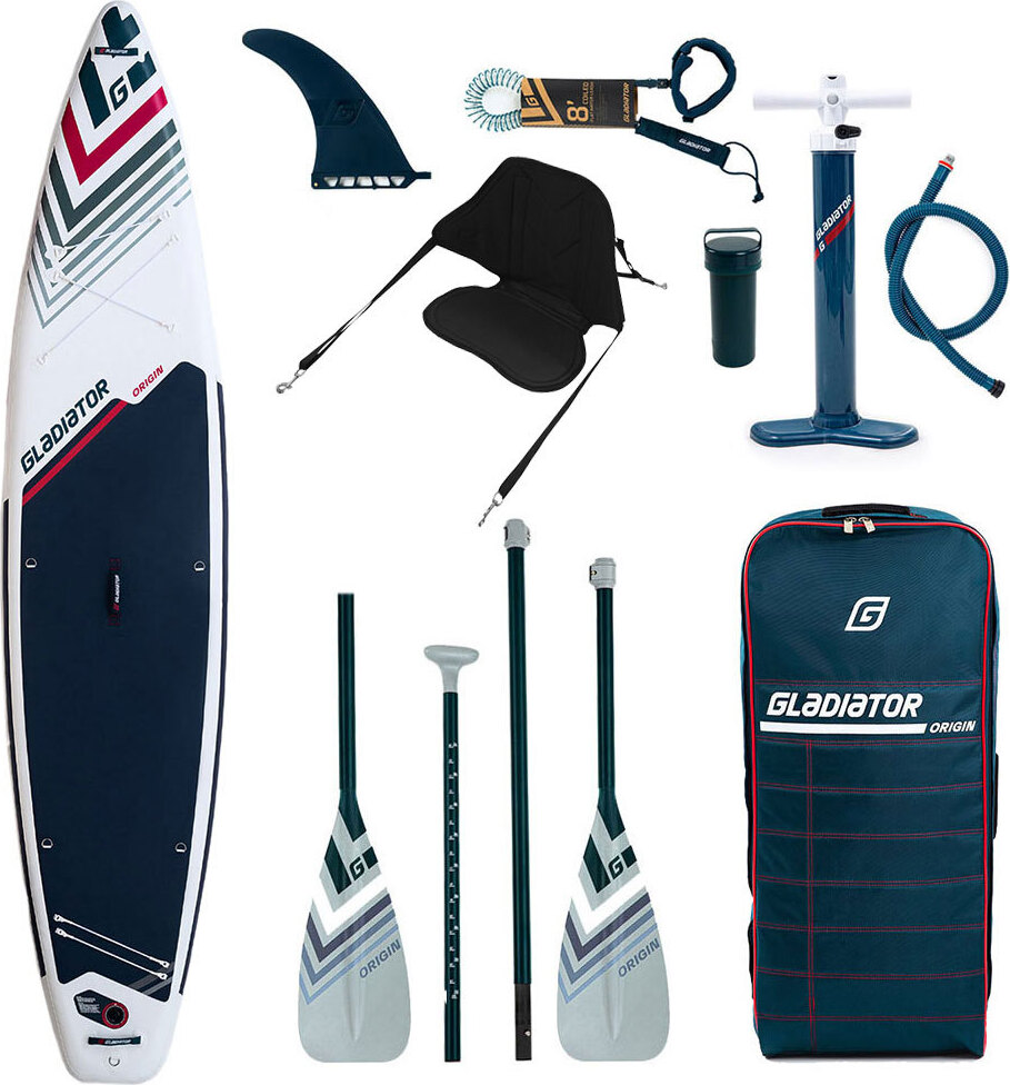 Gladiator ORIGIN 12'6 Touring Board COMBO SUP Stand-Up-Paddle-Board - Premium-Balík vrátane pádla Nafukovací Sup NEW