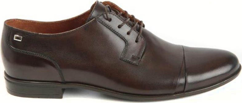 Pánske elegantné hnedé kožené poltopánky BADURA 44