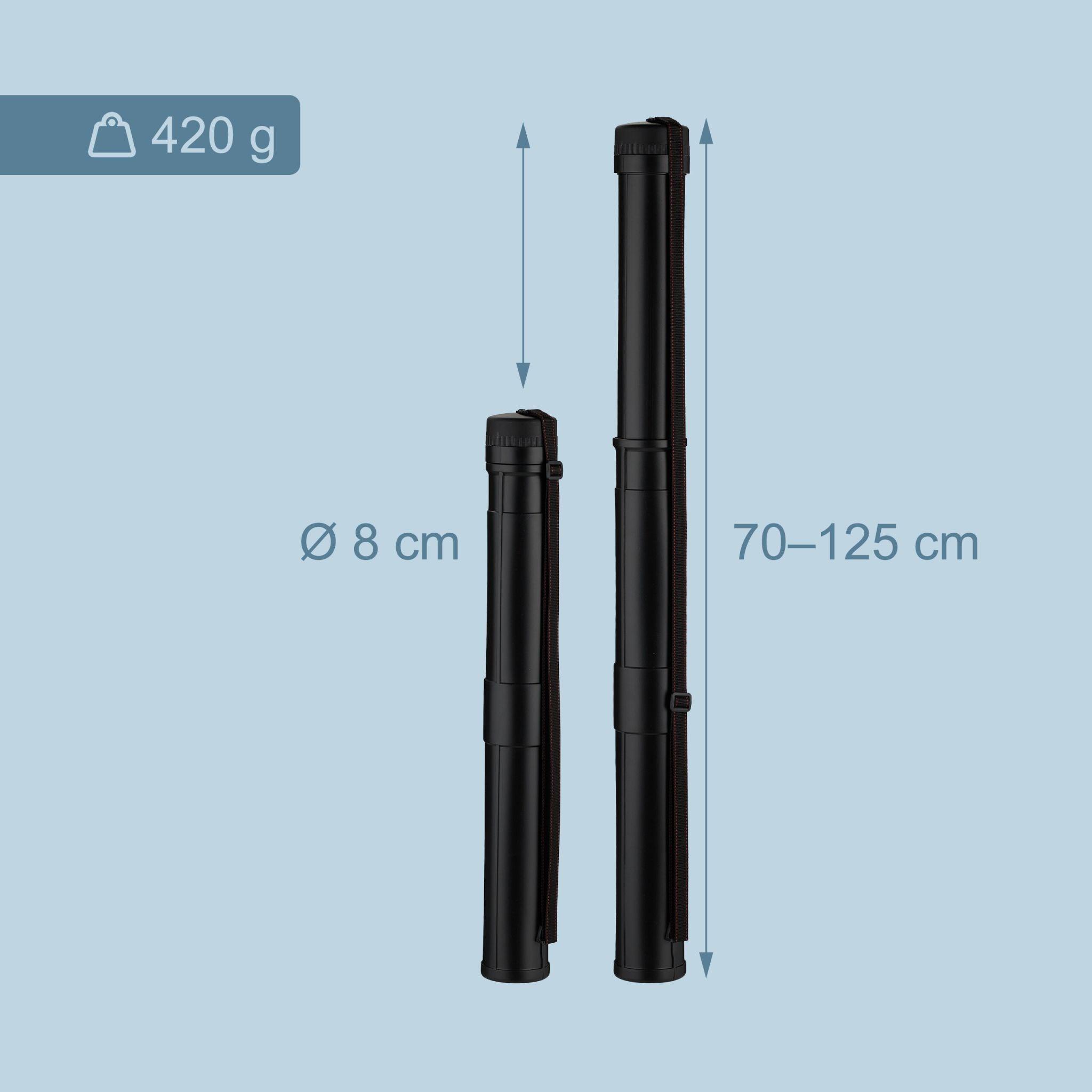 Northix Posterrolle mit Teleskopfunktion, Schwarz
