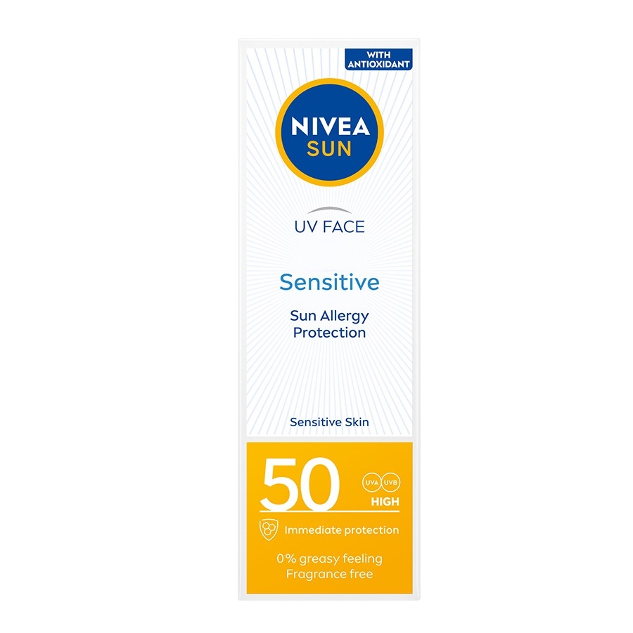 Nivea Sun Sensitive Gesichtscreme für empfindliche Haut SPF50, 50ml