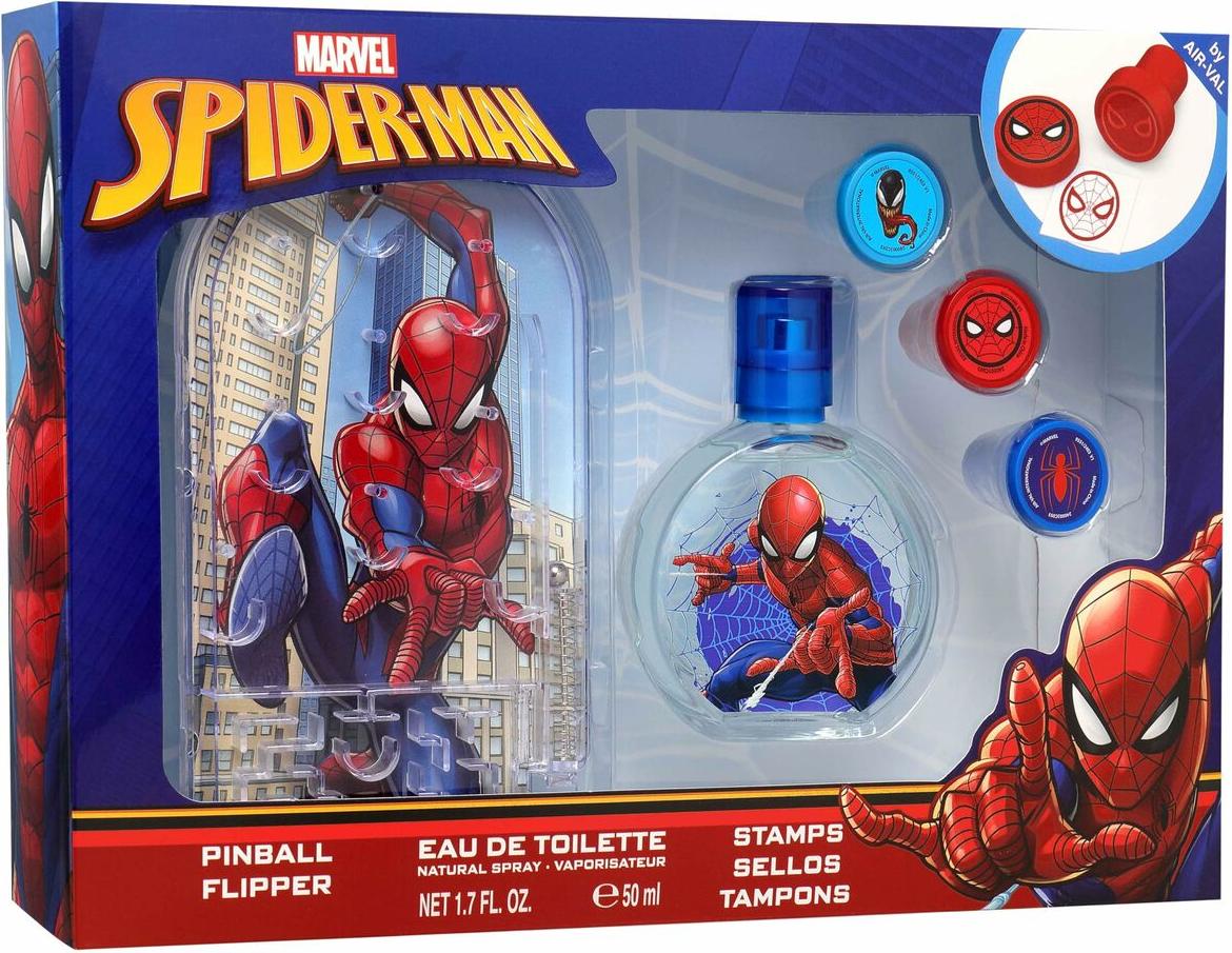 Kinderparfüm Air-Val SPIDERMAN EDT 50+PINBALL EDT 50 ml 3 Stücke