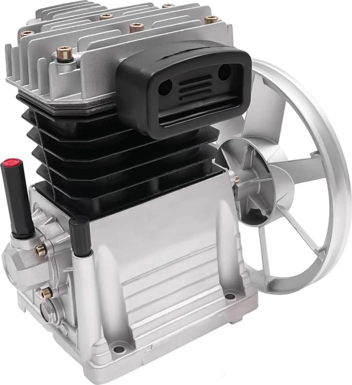 StarTech Luftkompressor - Pumpenkopf - 3 PS - 2-Zylinder - 10 bar - Mit Schalldämpfer - Aluminiumgehäuse - Silber