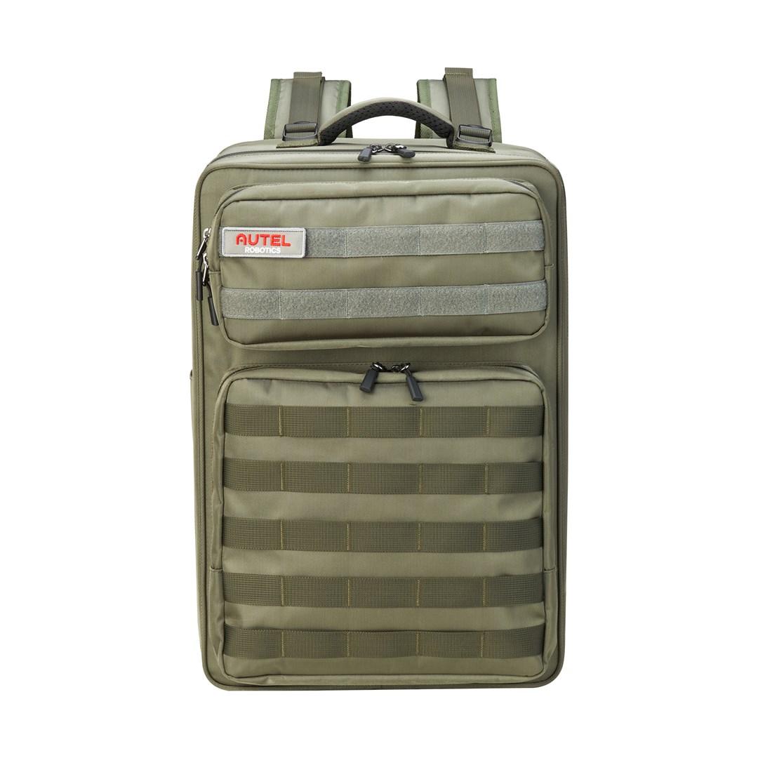 Autel Rucksack EVO Max Series Grün mit Vordertasche und Zubehörtasche aus Netzmaterial