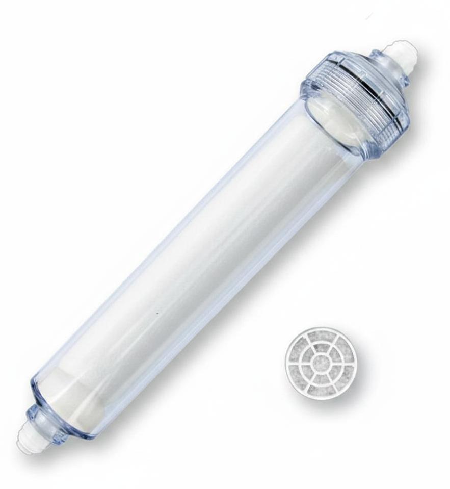 Trinkwasserladen 10 Zoll Leercontainer zum befüllen Inlinegehäuse 1/4 Zoll IG 333