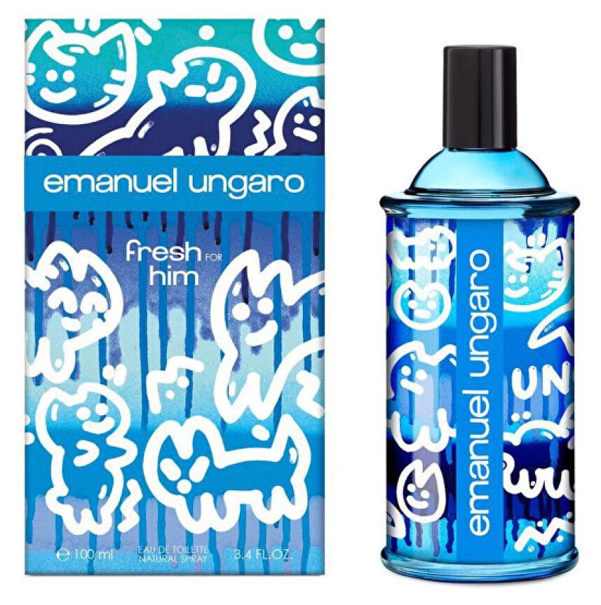Emanuel Ungaro Fresh For Him, Muži, 50 ml, Bergamot, Zázvor, Grapefruit, Geranium, Citlivka, Fialka (list), Konárnik slivkový, Pačuli, Vetiver, Sprej